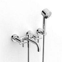 Double-handle bathtub mixer tap 4701 GVP-120wall-mountedchromed metalbathroom