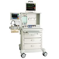Trolley-mounted anesthesia workstation ASTRA 3iwith respiratory monitoring