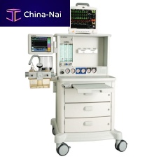 Trolley-mounted anesthesia workstation ASTRA 3iwith respiratory monitoring