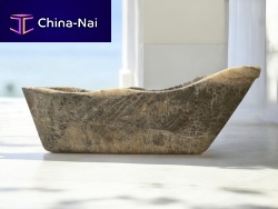 Free-standing bathtub POSITANOfor homescontemporaryonyx