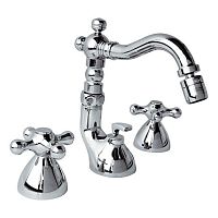 Double-handle bidet mixer tap V6004 countertopchrome-plated brassbathroom