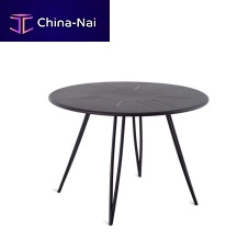 Contemporary table Ariete wrought ironwrought iron baseround
