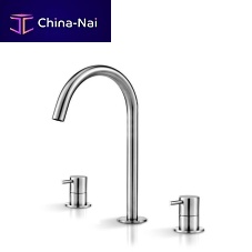 Double-handle washbasin mixer tap DEC202countertopstainless steelbathroom