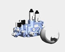 Disc valve hydraulically-operatedregulatingfor oil