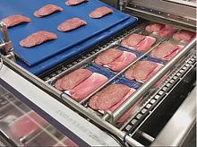 Horizontal tray packer automaticfor cheesemeat