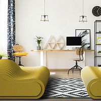 Unique design bench PULSEpolyesterPETwith backrest