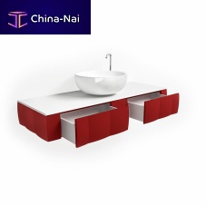 Wall-hung washbasin cabinet 2930/140 woodencontemporarywith drawers