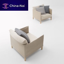 Contemporary armchair VESPUCCIfabricwoodenpolyester fiber