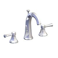 Double-handle washbasin mixer tap 65.261countertopchromed metalbathroom