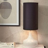 Contemporary lampshade REYKJAVIK/T25/W/2545/B fabricglass