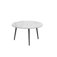 Contemporary side table STYLETTOteakceramiclava stone