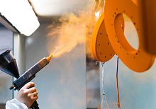 Steel powder coating