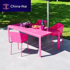 Contemporary table BIRDaluminumaluminum baserectangular