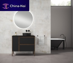 Free-standing washbasin cabinet ICONwalnutMDFcontemporary