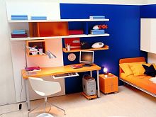 Contemporary desk BOISERIE E SCRITTOIwoodenwith shelfchild's