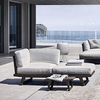 Contemporary daybed Giofabricteaksolid wood