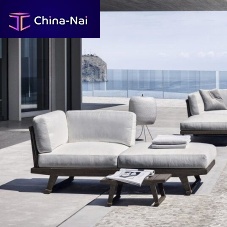 Contemporary daybed Giofabricteaksolid wood