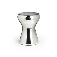 Contemporary stool ONE TO THREEblown glasssilver-colored