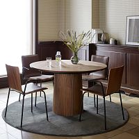Contemporary dining table #33oakwalnutlaminate