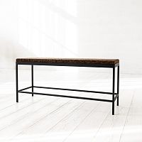 Contemporary bench DARK corkmetalwithout backrest