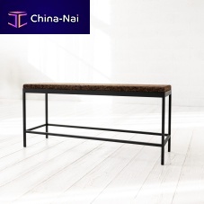 Contemporary bench DARK corkmetalwithout backrest