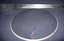Large optical window roundsapphire