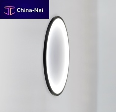Contemporary wall light luna W900indoorlacquered aluminumopal