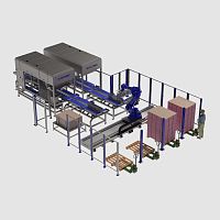 Robotic palletizer for eggsautomaticfor the food industry