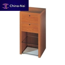 Contemporary side table 45/MBtempered glasswooden basesquare