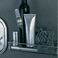 Wall-mounted shelf TOURNAMENT: TOU-185A-C/Pcontemporarychromed metalglass