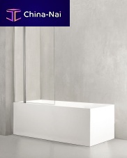 Fixed bath screen MO-SVtempered glassframeless