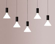 Hanging lamp pin S160.5lacquered aluminumblown glasscontemporary