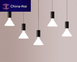 Hanging lamp pin S160.5lacquered aluminumblown glasscontemporary