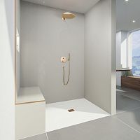 Solid Surface flooring Fundo Top Primo and Ligno Plusindoorbathroomresidential