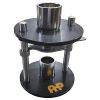 Apparent density testing device for moulding materialsfor plastics