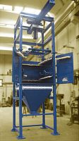 Big bag unloading machine with lifting device