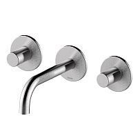 Double-handle washbasin mixer tap INZ210 + INZ209wall-mountedbuilt-instainless steel 316L