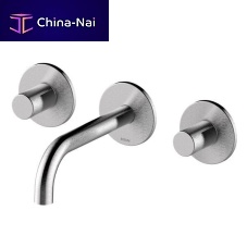 Double-handle washbasin mixer tap INZ210 + INZ209wall-mountedbuilt-instainless steel 316L