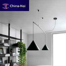 Pendant lamp CONTRAPPESOaluminumsteelmarble