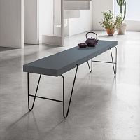 Contemporary bench PANKETTAoaklacquered woodmetal