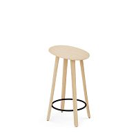 Contemporary bar stool Beretplywoodsolid wood base4-legged
