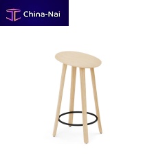 Contemporary bar stool Beretplywoodsolid wood base4-legged