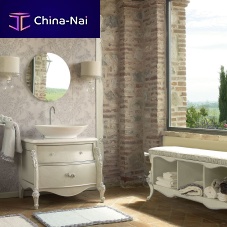 Free-standing washbasin cabinet OLGA woodenclassicwith drawers