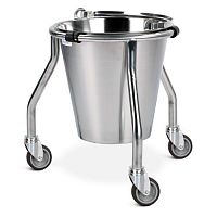 Trolley-mounted surgical basin stand SBKSL/1 stainless steel