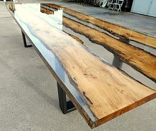 Contemporary dining table RIALTOwoodenresinwooden base