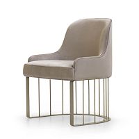 Contemporary chair VITTORIAindoorleatherbrushed metal base