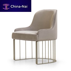 Contemporary chair VITTORIAindoorleatherbrushed metal base