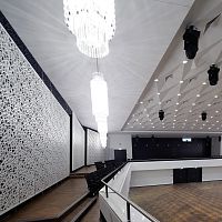 Wall-mounted acoustic panel CONVENTION CENTRE KOBLENZMDFrectangularperforated