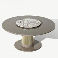 Contemporary table TURNERwoodmarblemetal base