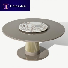 Contemporary table TURNERwoodmarblemetal base